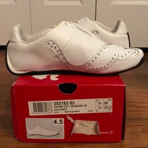 Puma white future cat diamonds sneakers